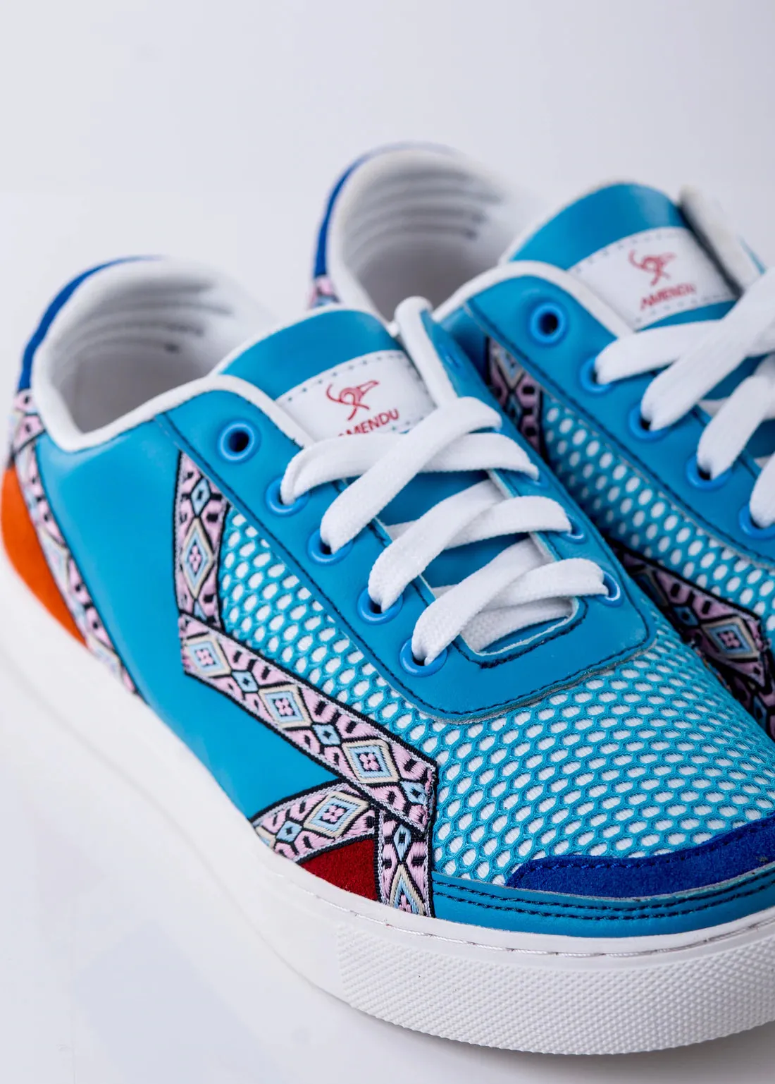 Men's Low Top Multi Colour Sneaker - Blue sold by Edgars