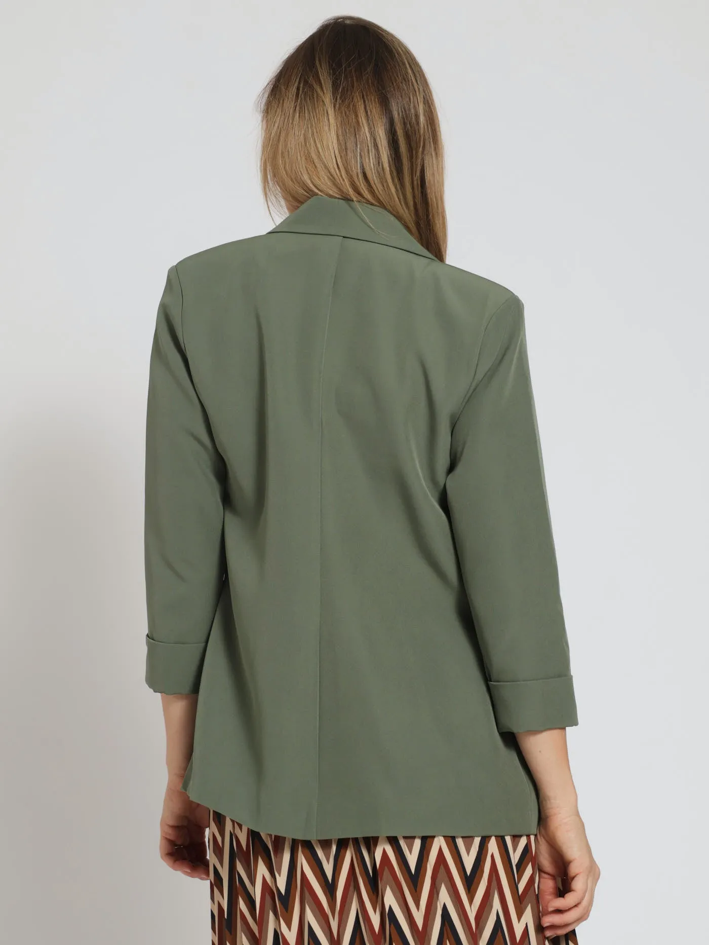 Long Sleeve Turn Up Sleeve Blazer - Fatigue sold by Edgars product image thumbnail 5