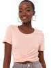 Ladies Front Twist Top - Blush sold by Edgars