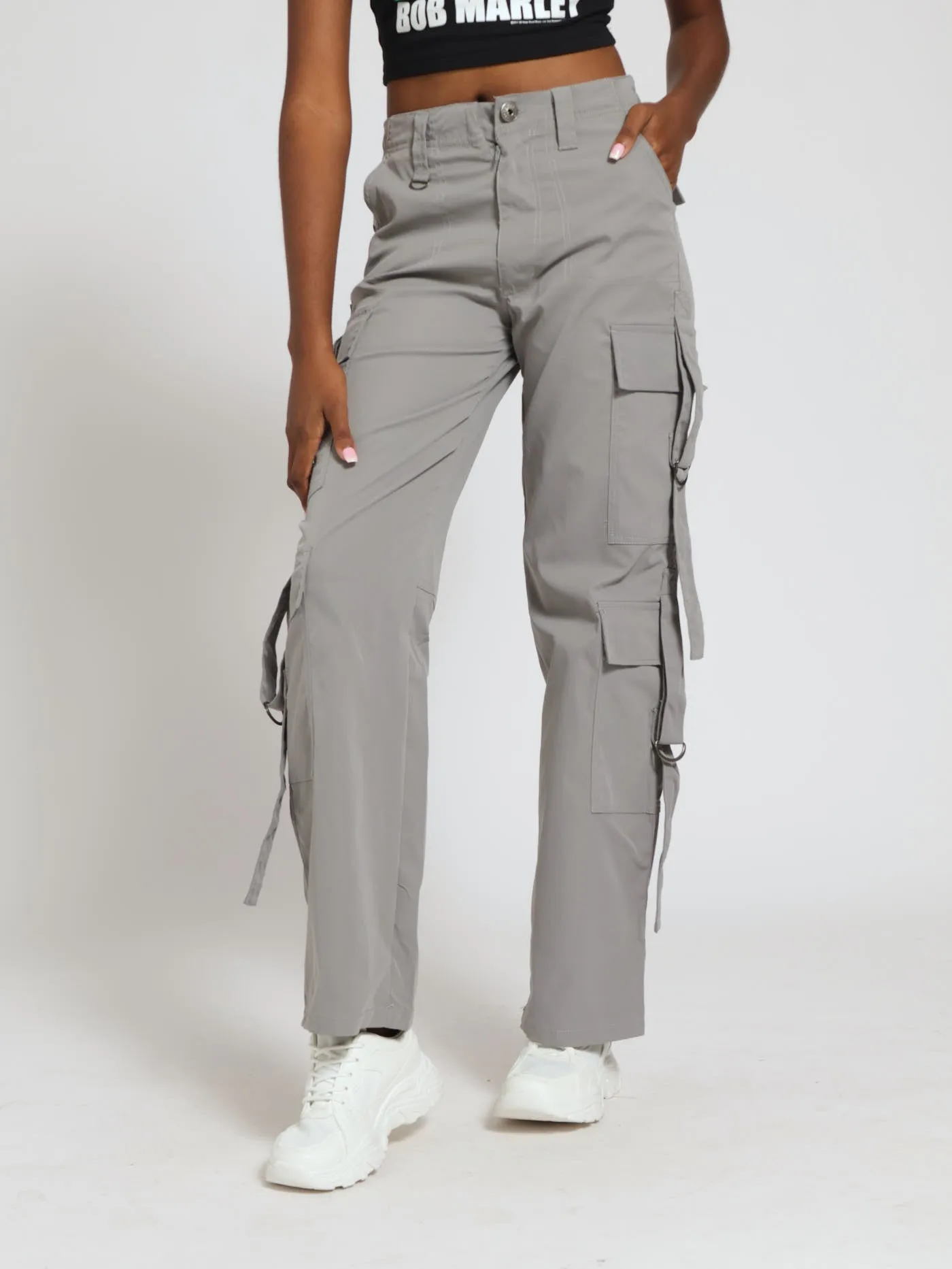 Open Hem Strap Utility Pants - Grey sold by Edgars product image thumbnail 3