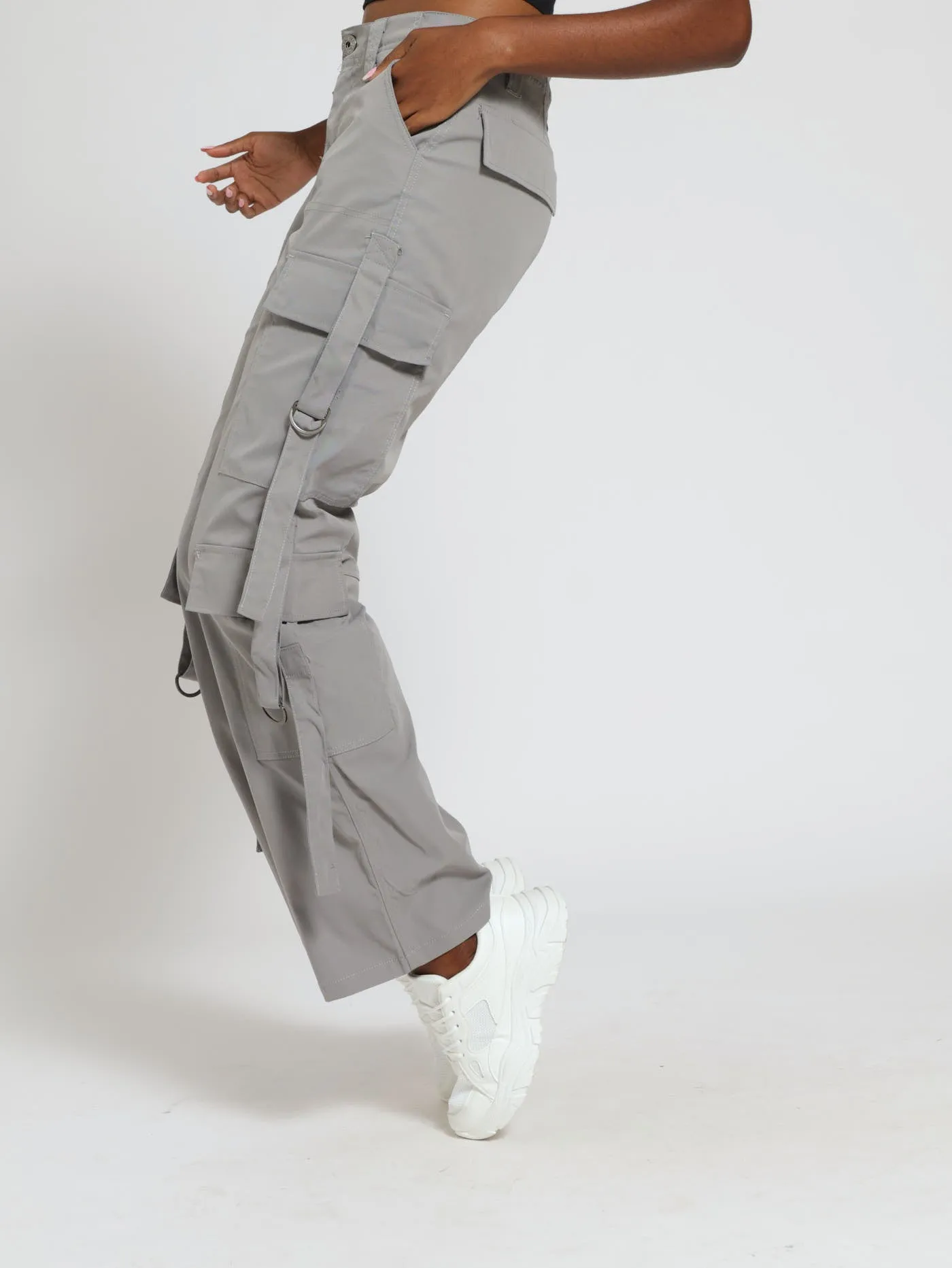 Open Hem Strap Utility Pants - Grey sold by Edgars product image thumbnail 4