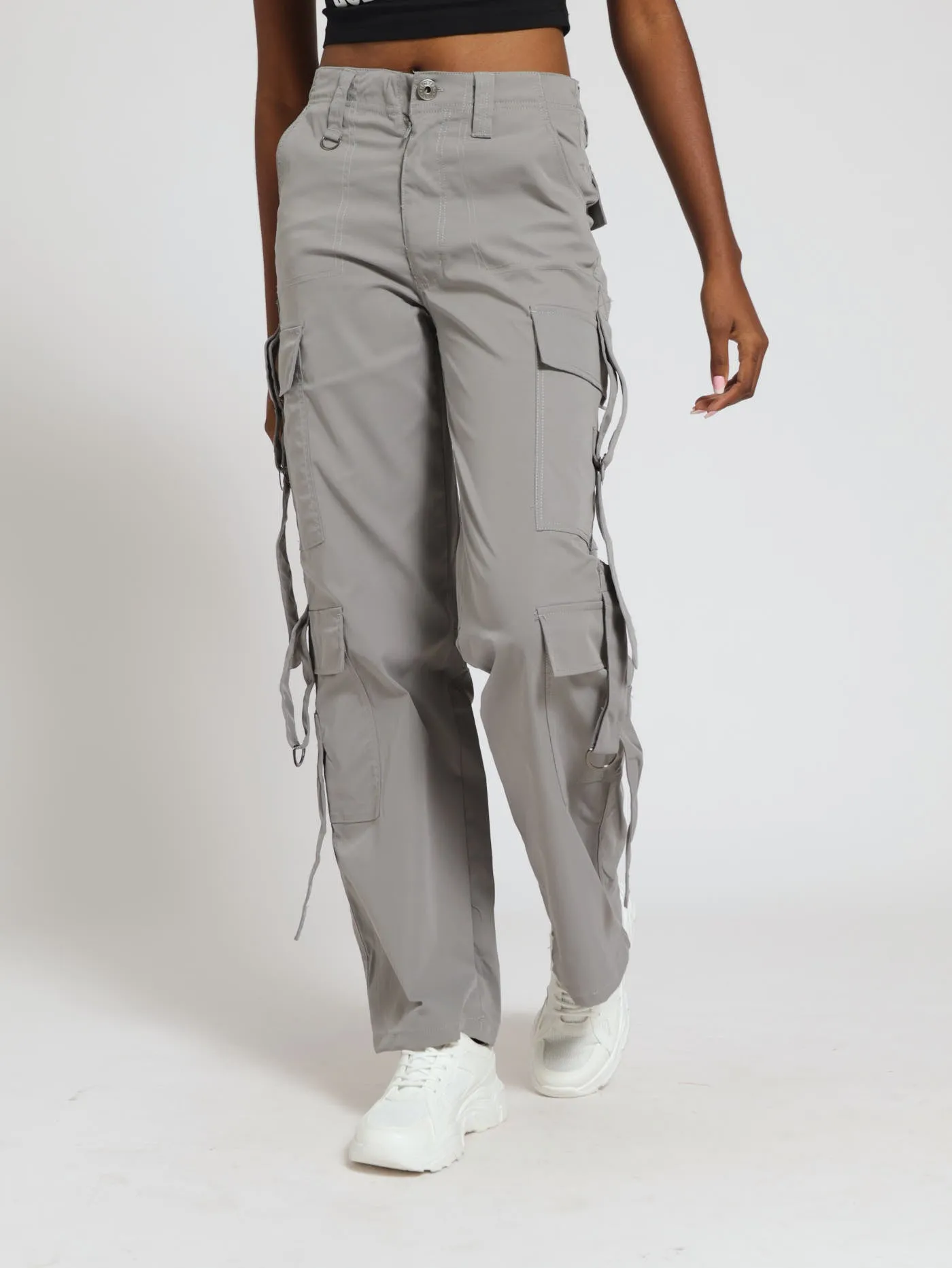 Open Hem Strap Utility Pants - Grey sold by Edgars product image thumbnail 2