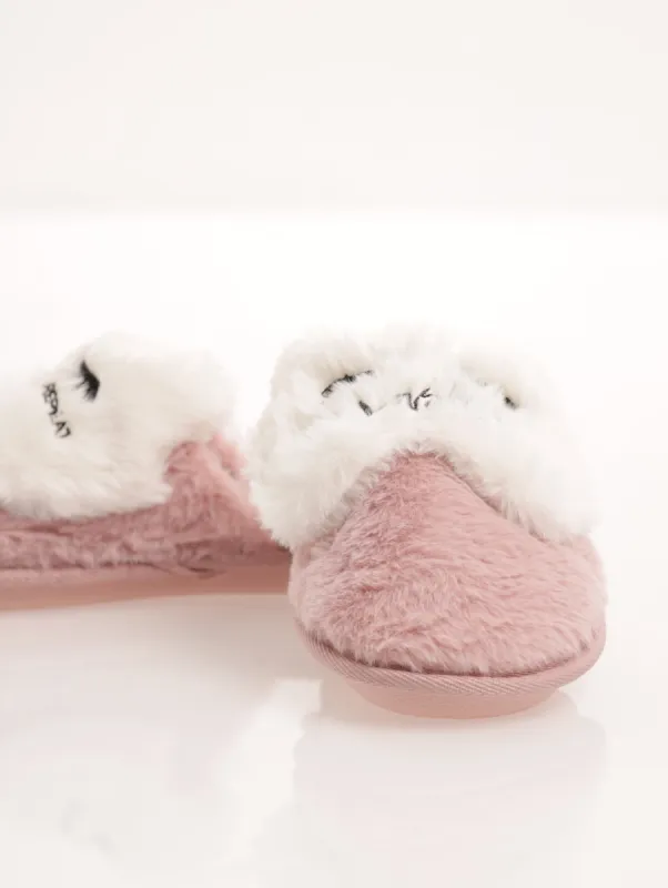Ladies Sleep Lash Repeat Closed Toe Slipper - Blush sold by Edgars