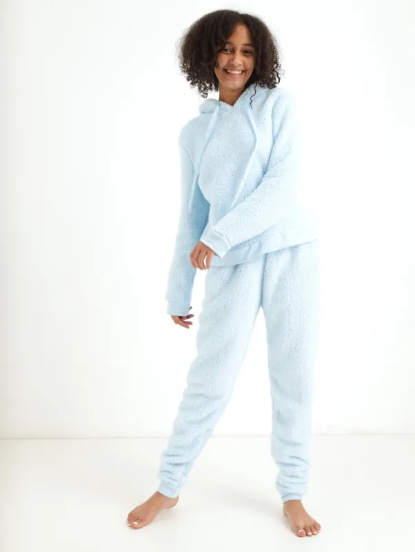 Girls Lounge Hoody Sleep Set - Light Blue sold by Edgars