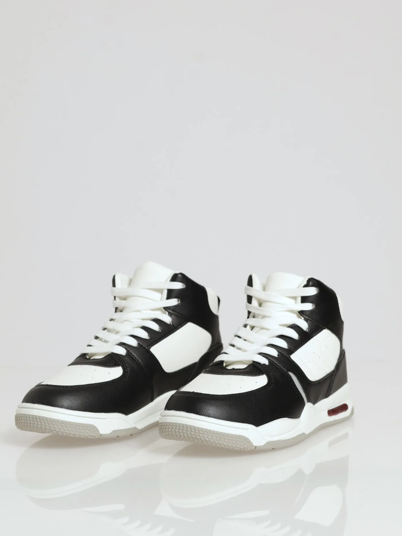Boys Retro Sneaker - White/Black sold by Edgars