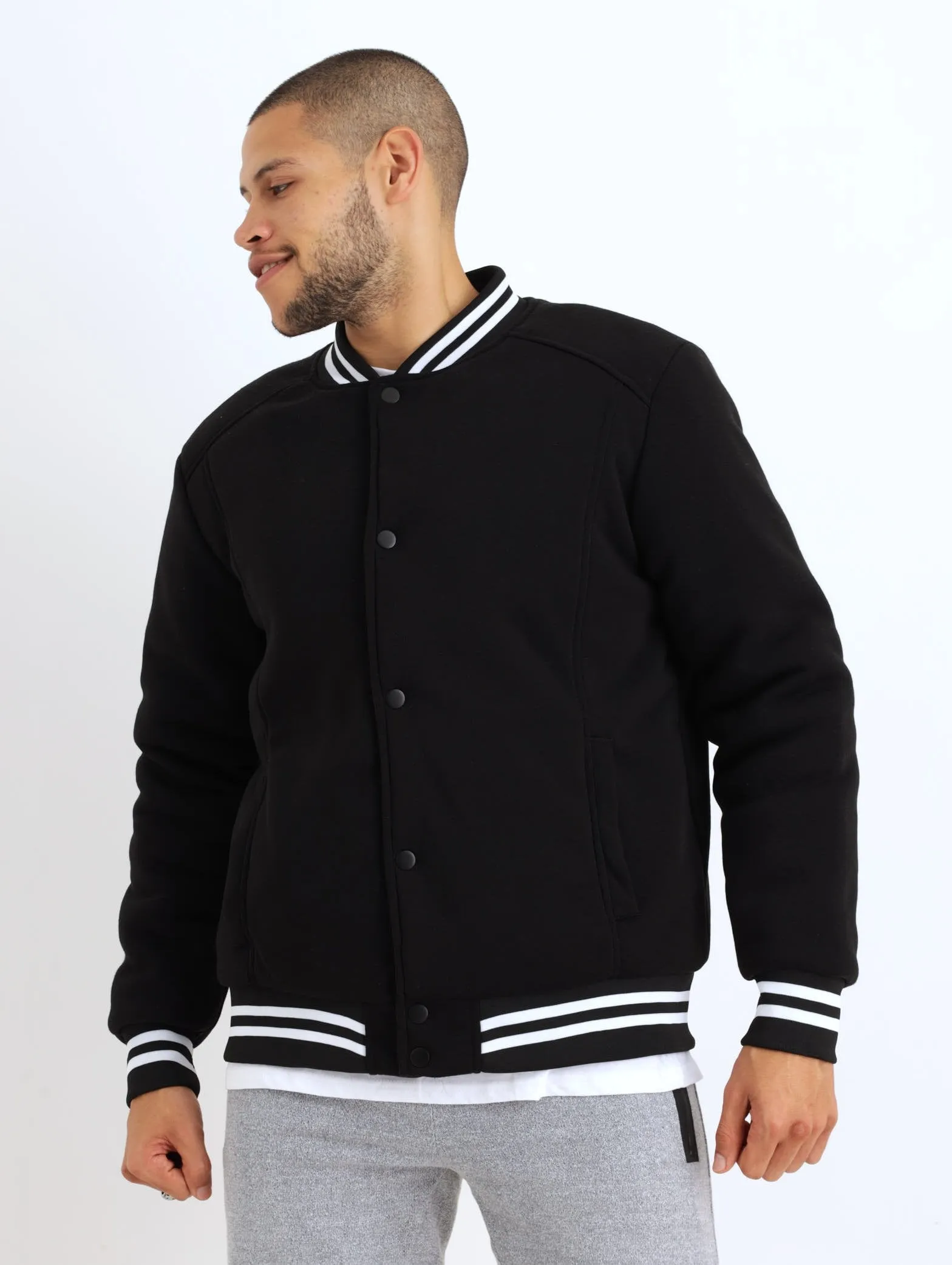 Men's Padded Baseball Tracktop - Black sold by Edgars