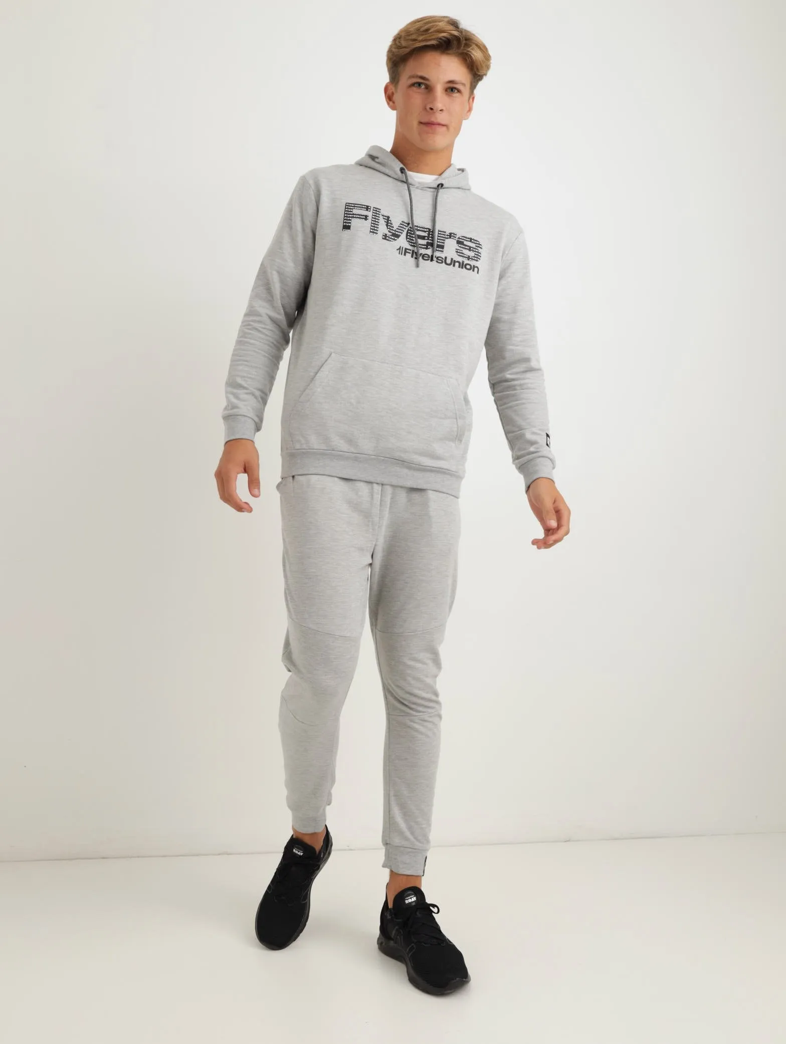 Men's Chest Print Hoody- Grey Melange sold by Edgars