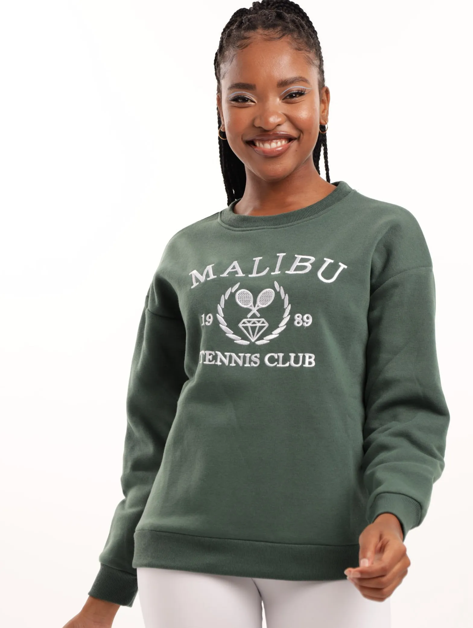 Ladies Club Embroidered Crew Fleece Top - Bottle sold by Edgars
