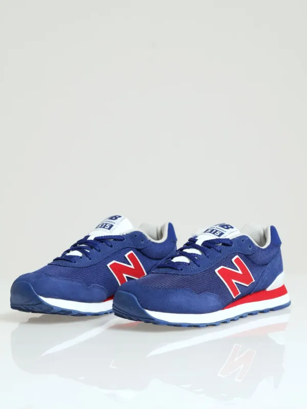 Panelled Cleted Sole Lace Up Sneaker - Navy/Red made by New Balance