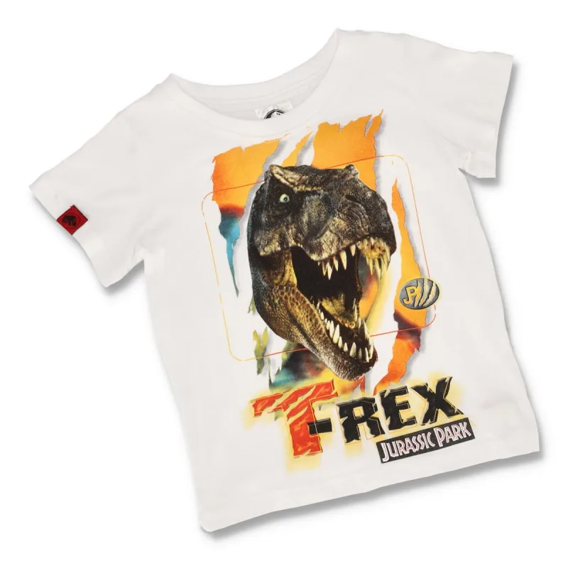 Pre-Boys Short Sleeve Jurassic Tee  - White sold by Edgars