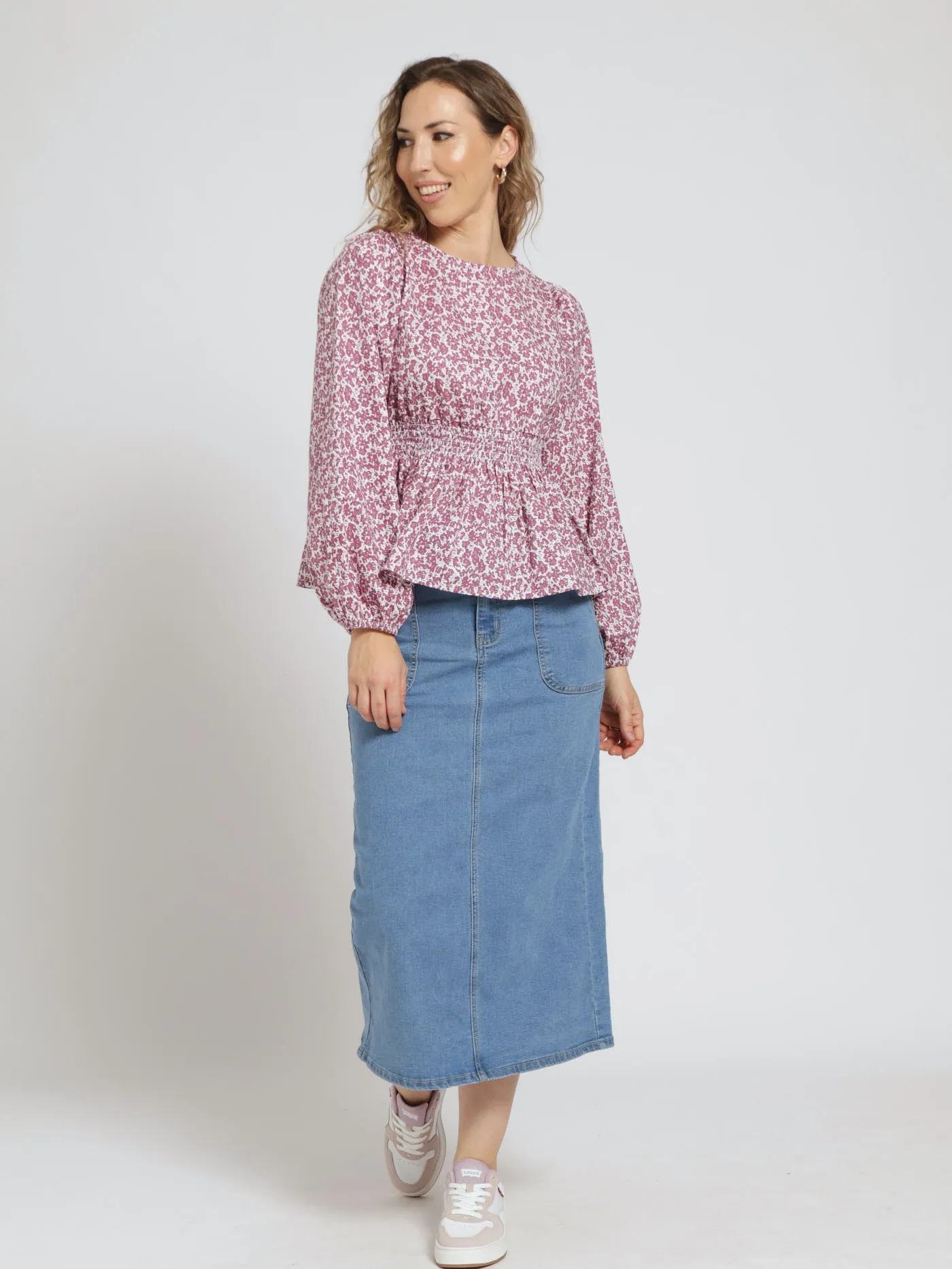 Utility Pocket Denim Pencil Midaxi Skirt - Light Wash sold by Edgars product image thumbnail 2