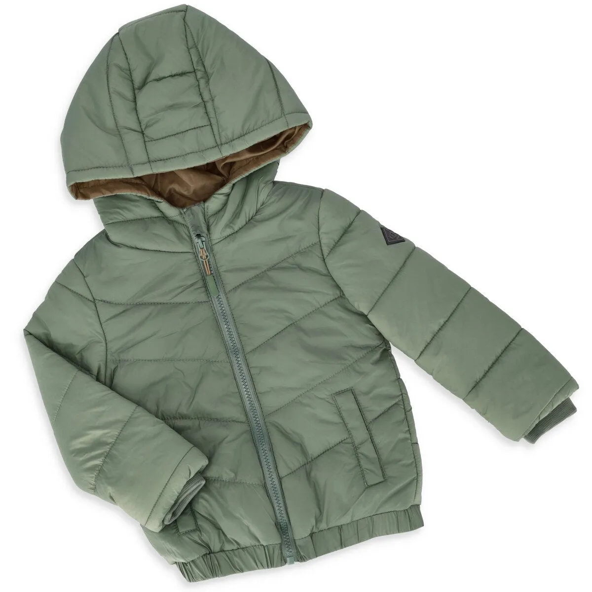 Pre-Boys Puffer Jacket - Green sold by Edgars
