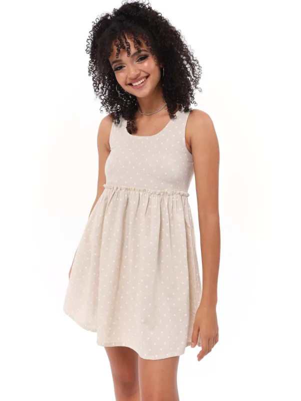 Ladies Sleeveless Dress - Beige sold by Edgars