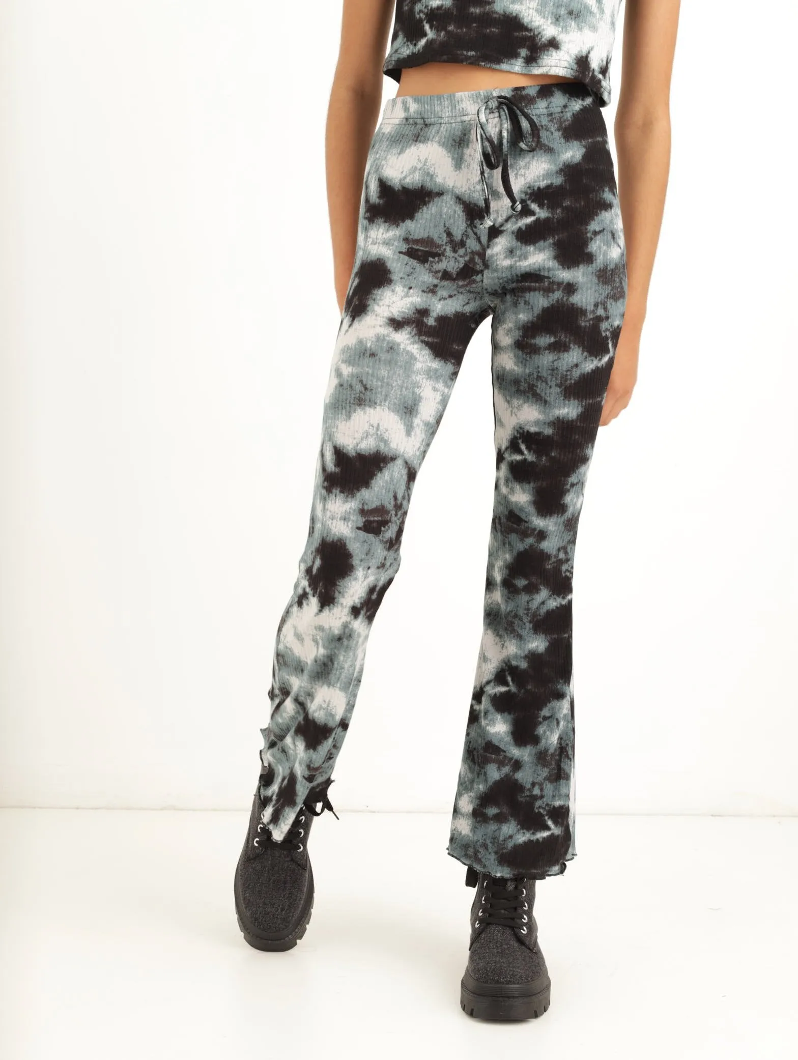 Girls Flare Ribbed Tye Dye Pant sold by Edgars