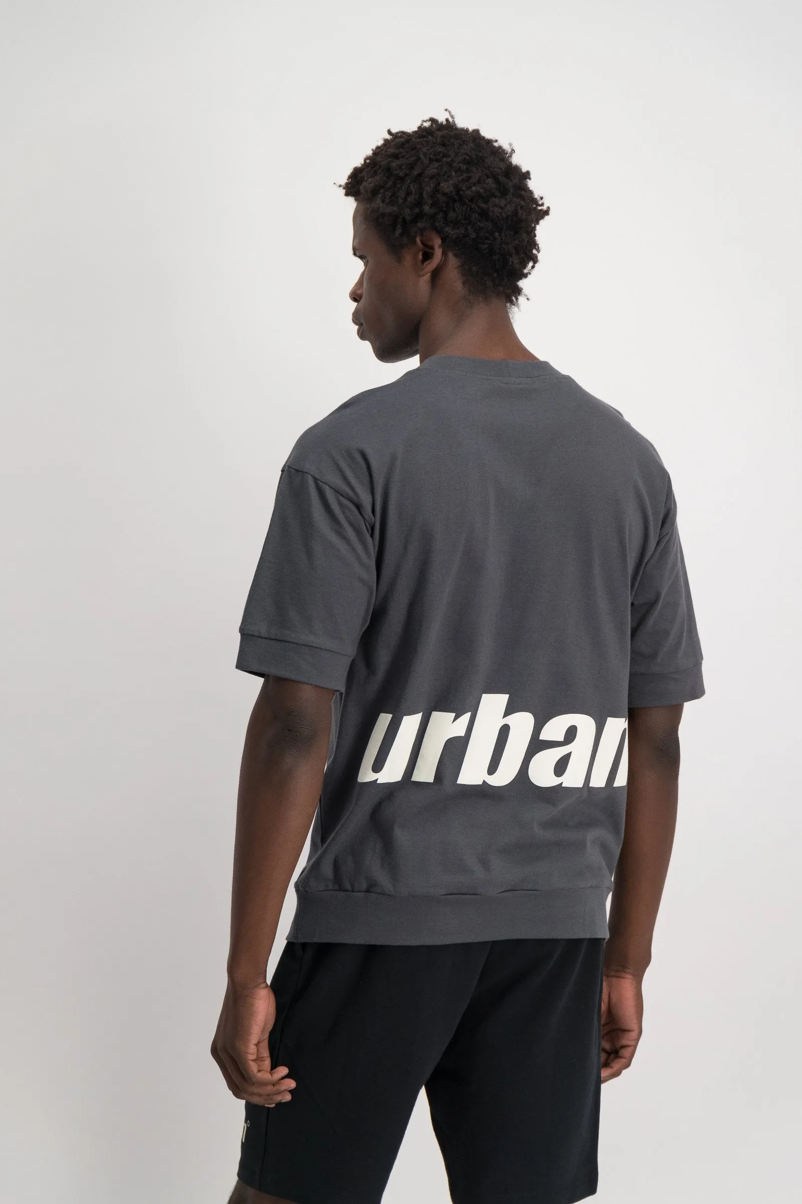 Men's Oversized Printed Branded Tee - Charcoal sold by Edgars product image thumbnail 3