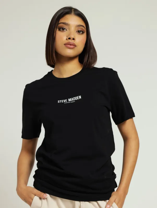 Jace Crew Neck Logo Tee - Black sold by Edgars