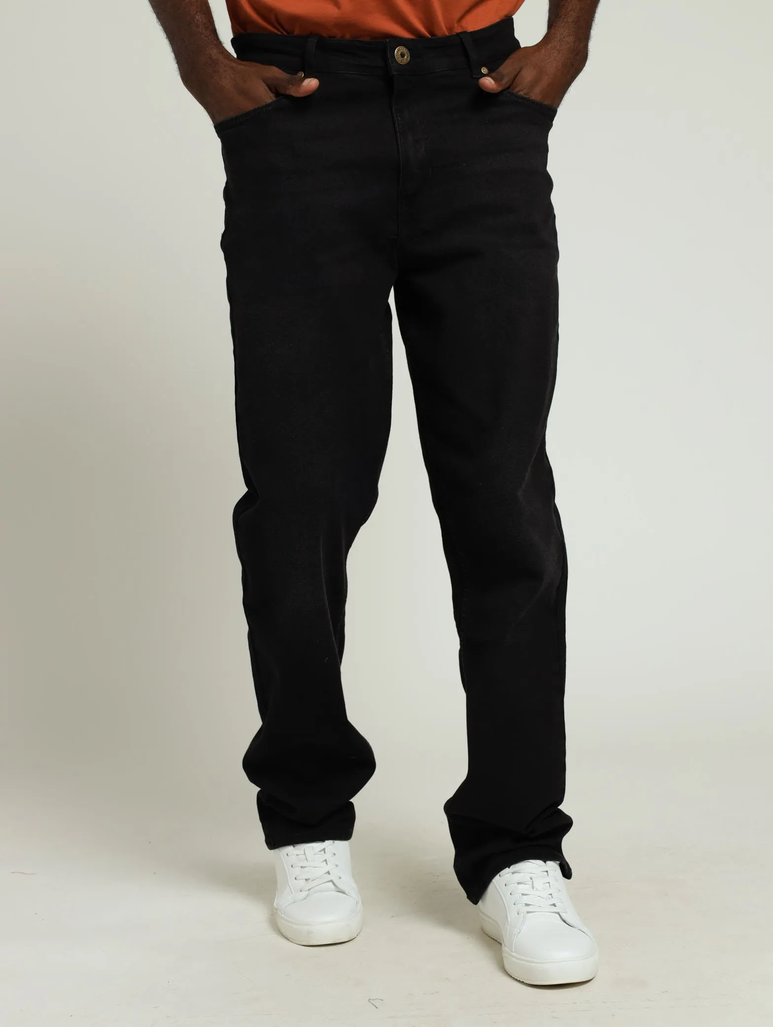 Straight Fit Denim Jeans - Black sold by Edgars