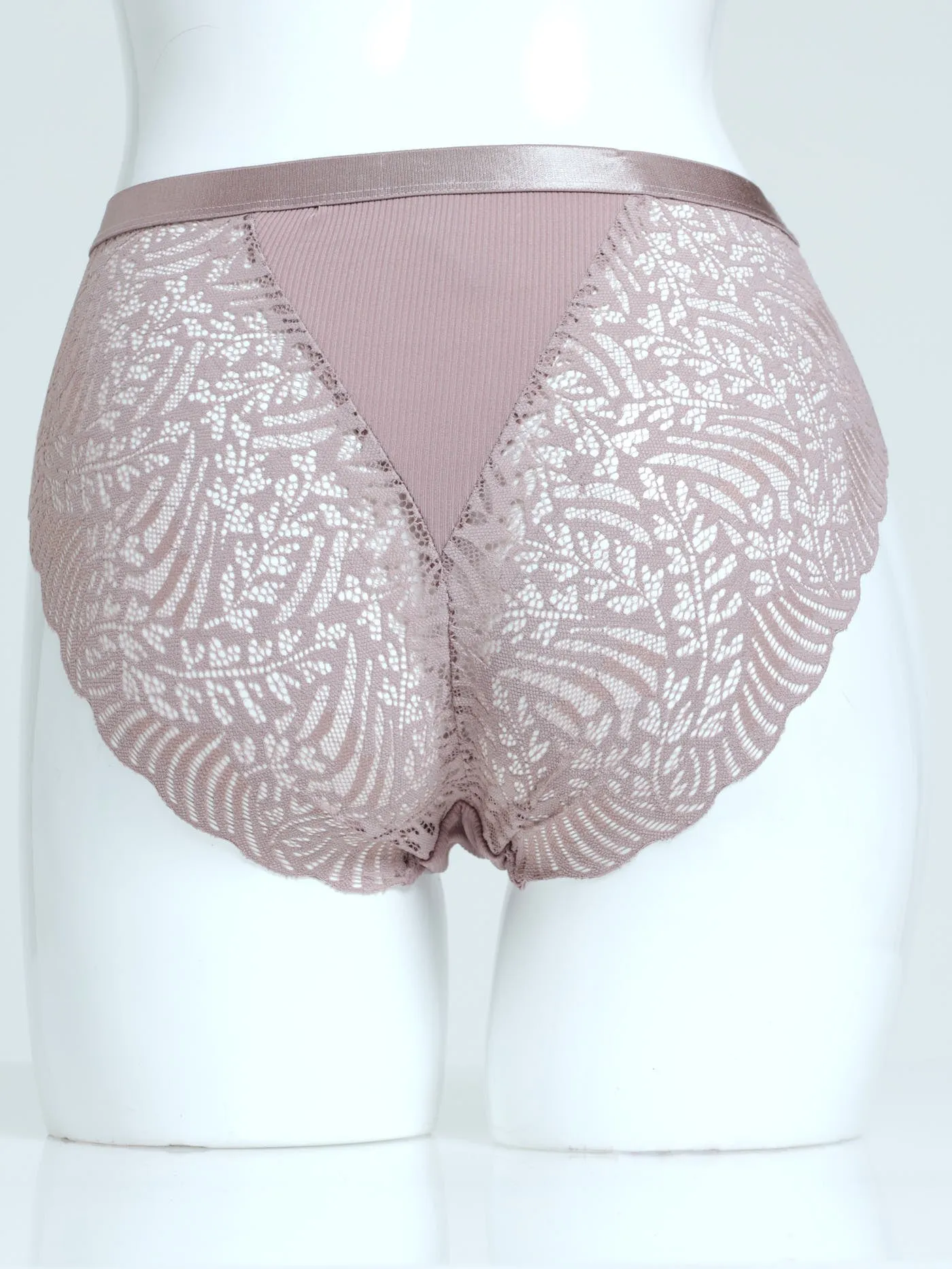 2 Pack Lace/Ribbed Microfibre Brief Panty - Naval Academy/Mocha sold by Edgars product image thumbnail 2