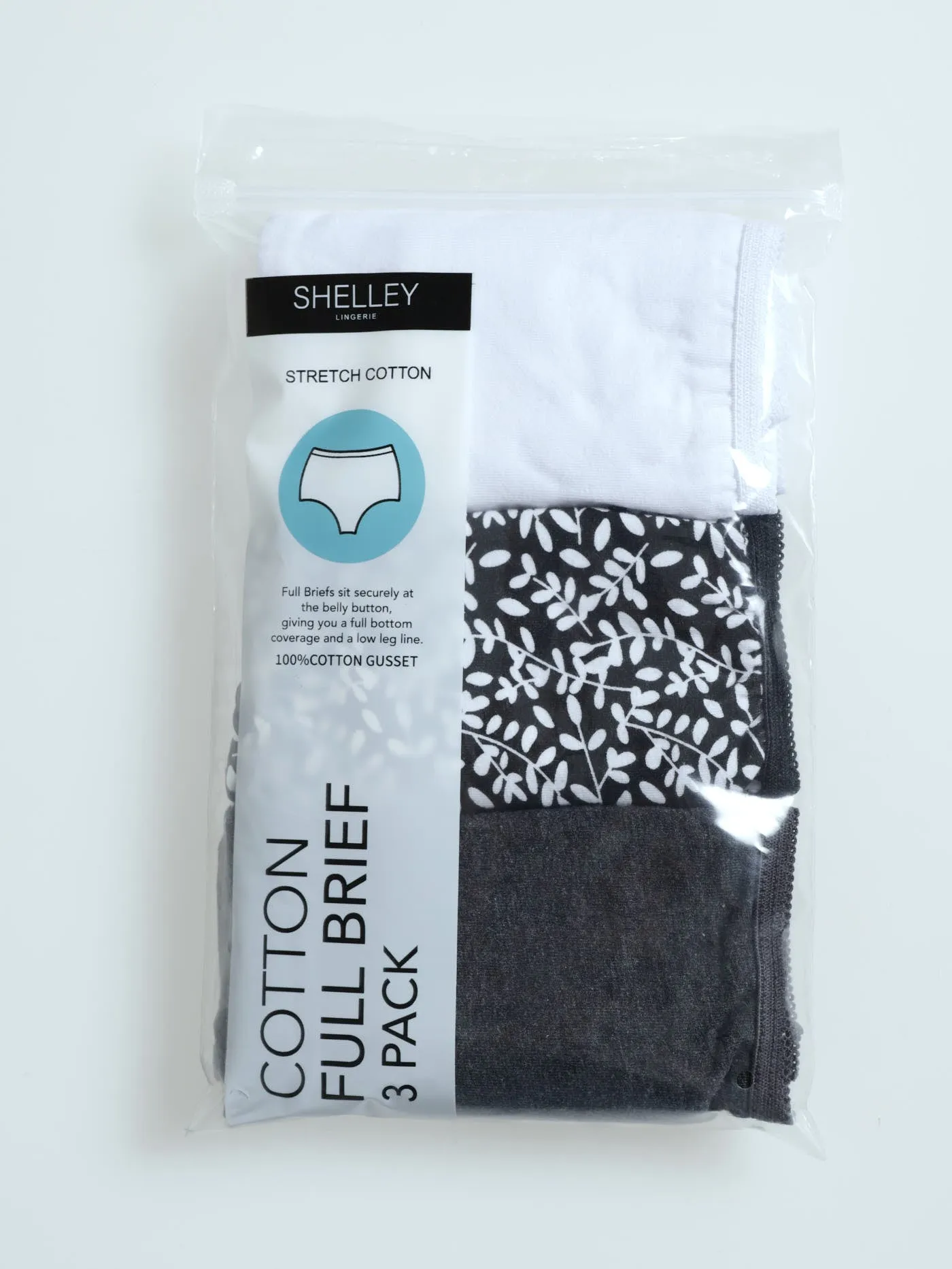 3 Pack Cotton Stretch Brief - Monotone Leaf/Charcoal Melange sold by Edgars product image thumbnail 3