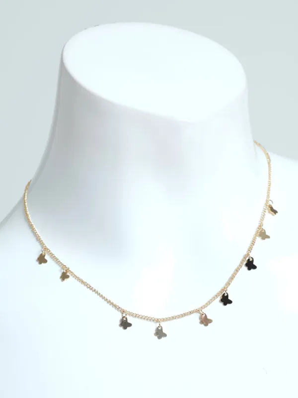 Butterfly Pendant Necklace - Gold sold by Edgars