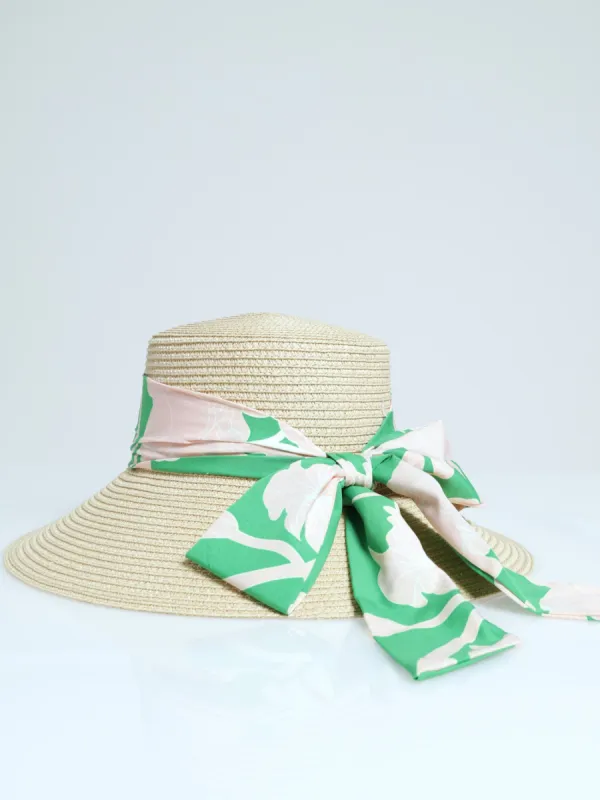 Floral Ribbon Turned Down Sunhat - Beige sold by Edgars