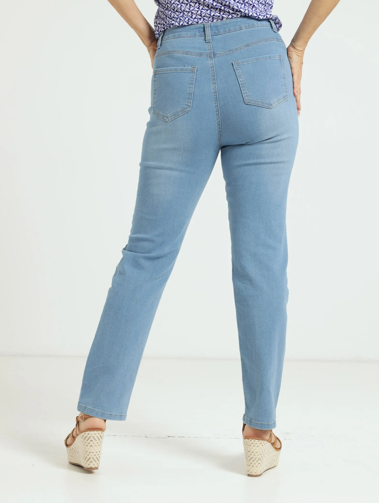 Straight Leg Denim Jeans - Light Wash sold by Edgars product image thumbnail 3