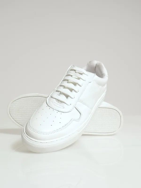 Lace-Up Leather Sneaker - White sold by Edgars