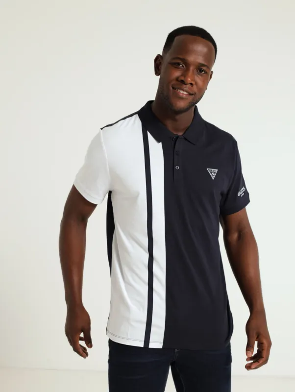 Fashion Colourblock Golfer - Navy/White sold by Edgars