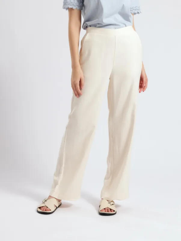 Wide Leg With High Density Pants - Stone sold by Edgars