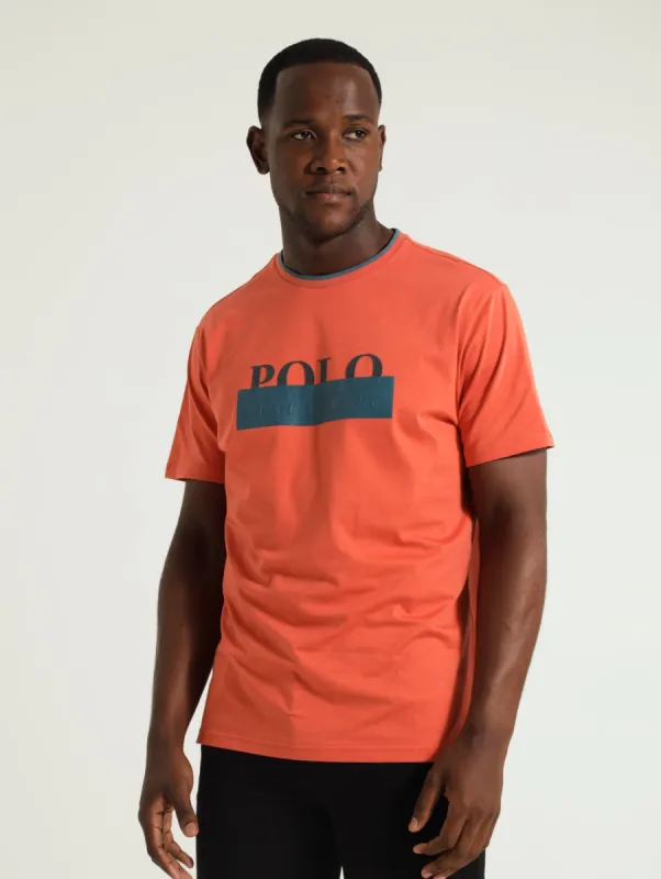 Logo Printed Tee - Brick sold by Edgars 