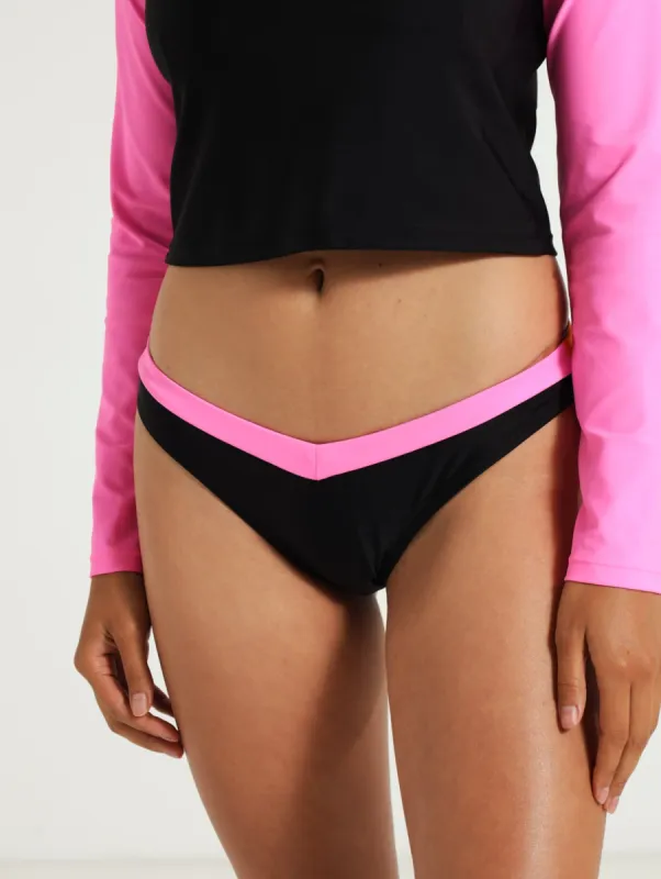 V-Front Bikini Bottom - Black sold by Edgars