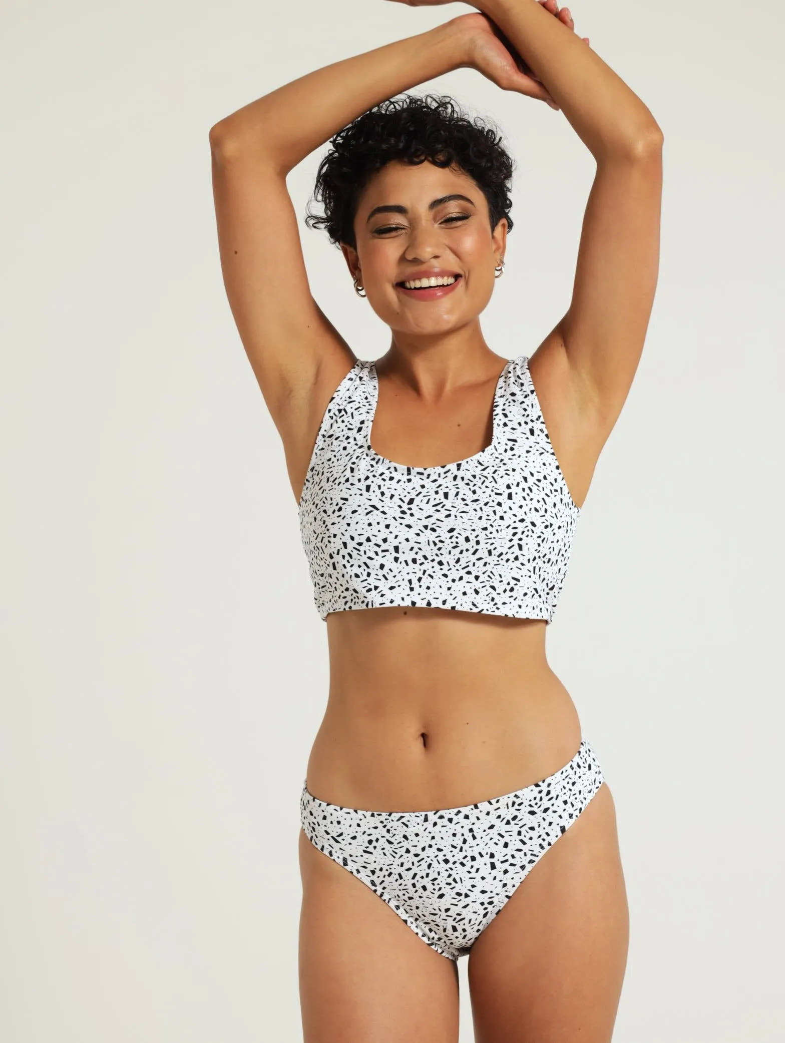 Dottie Print Bikini Bottom - White sold by Edgars