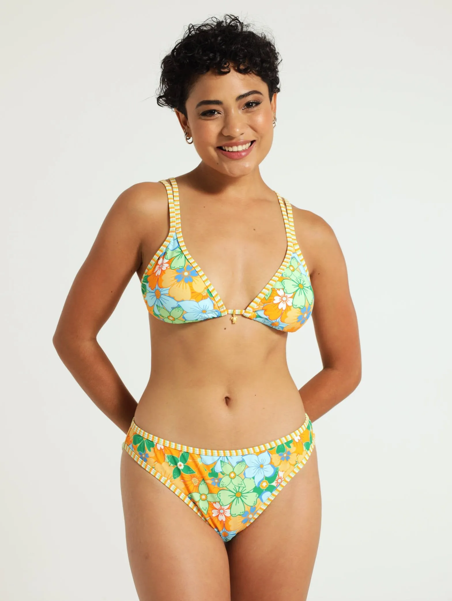 Positano Printed Bikini Bottom - White sold by Edgars