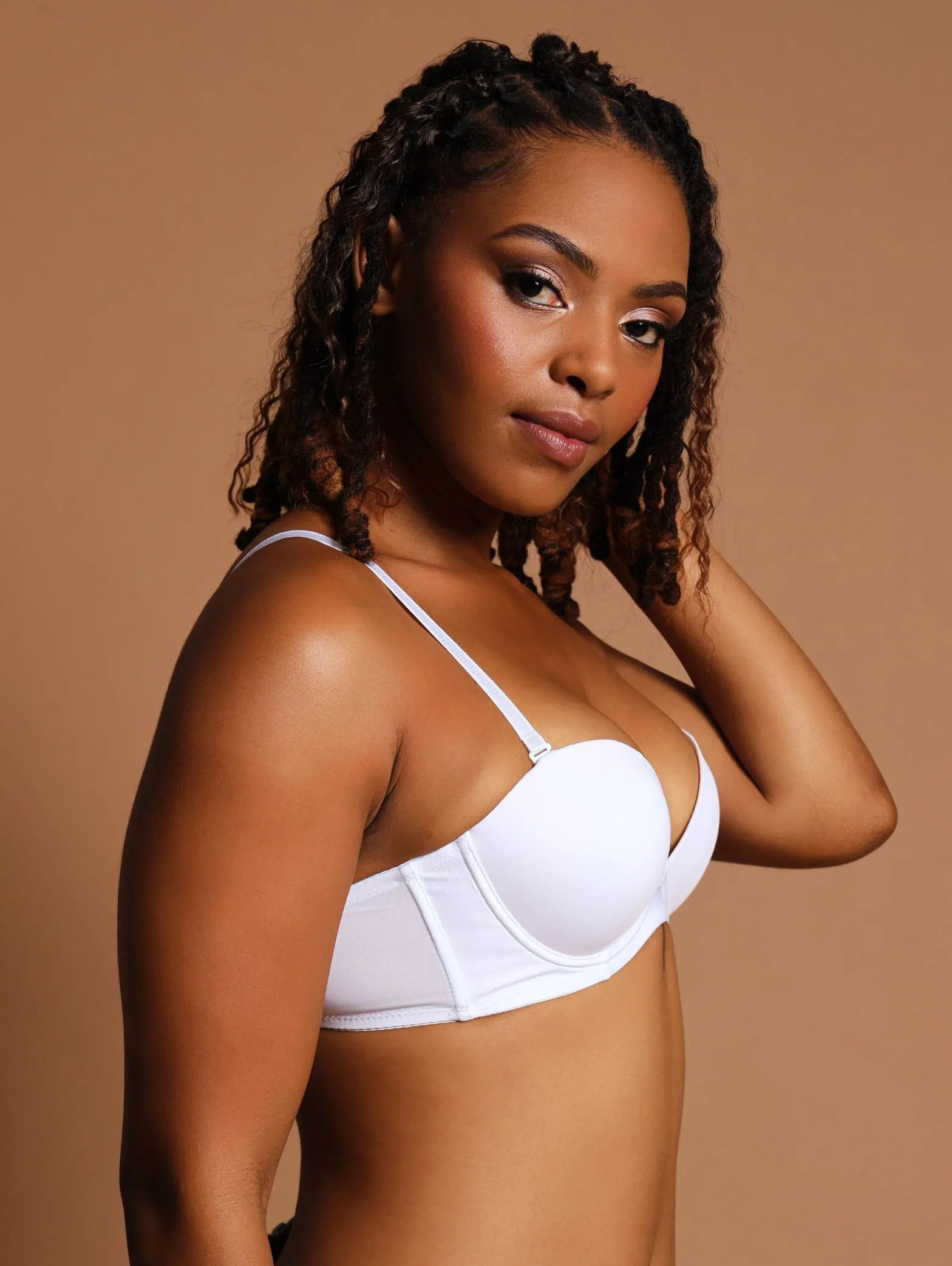 2 Pack Low Plunge Multiway Bra - White/Beige sold by Edgars