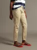 Stretch Twill Embroidered Chino Pants - Khaki sold by Edgars 