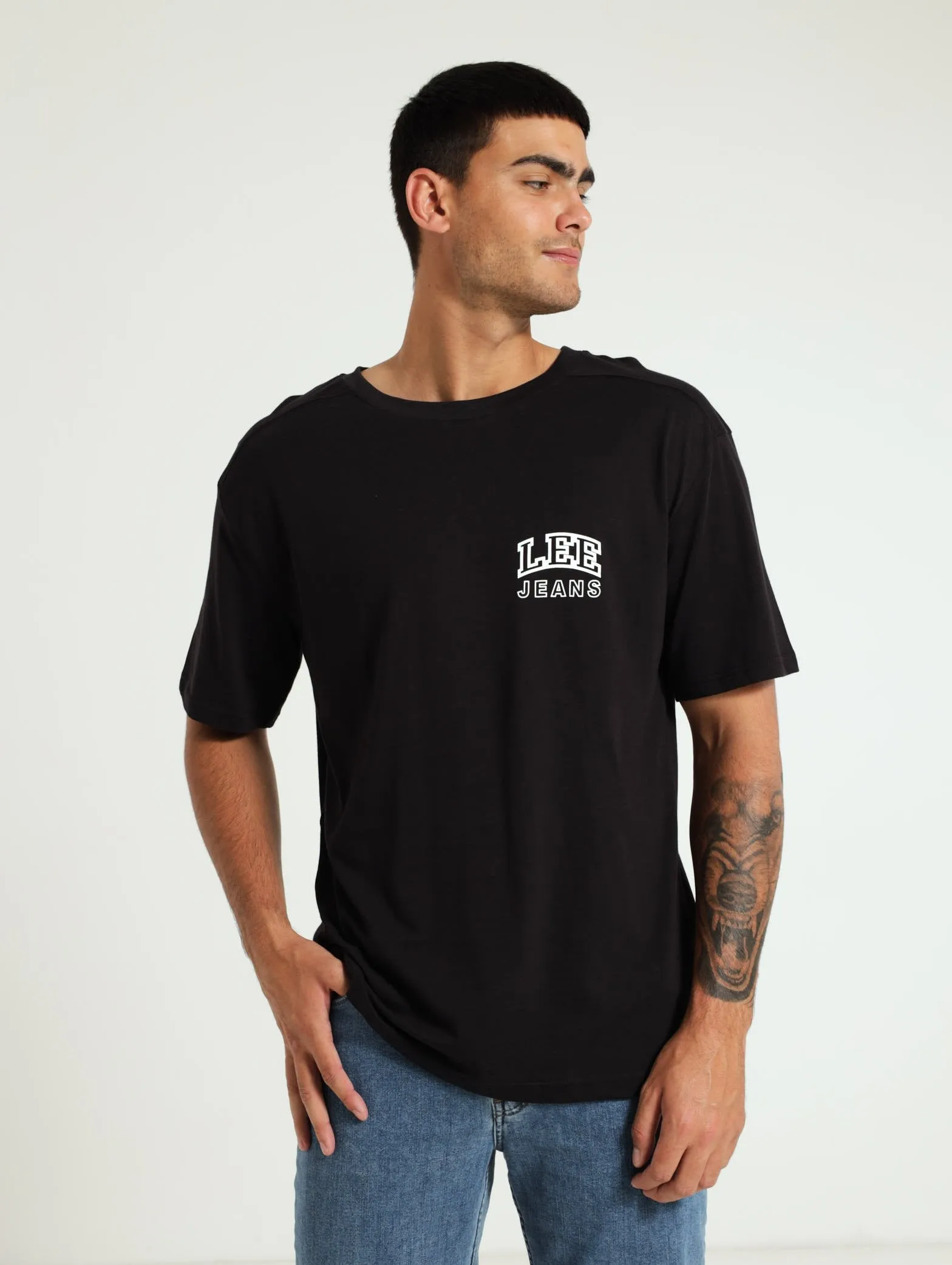 Fits Em All Back Print Tee - Black sold by Edgars