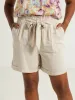 Paperbag Utility Mid Thigh Shorts - Stone sold by Edgars