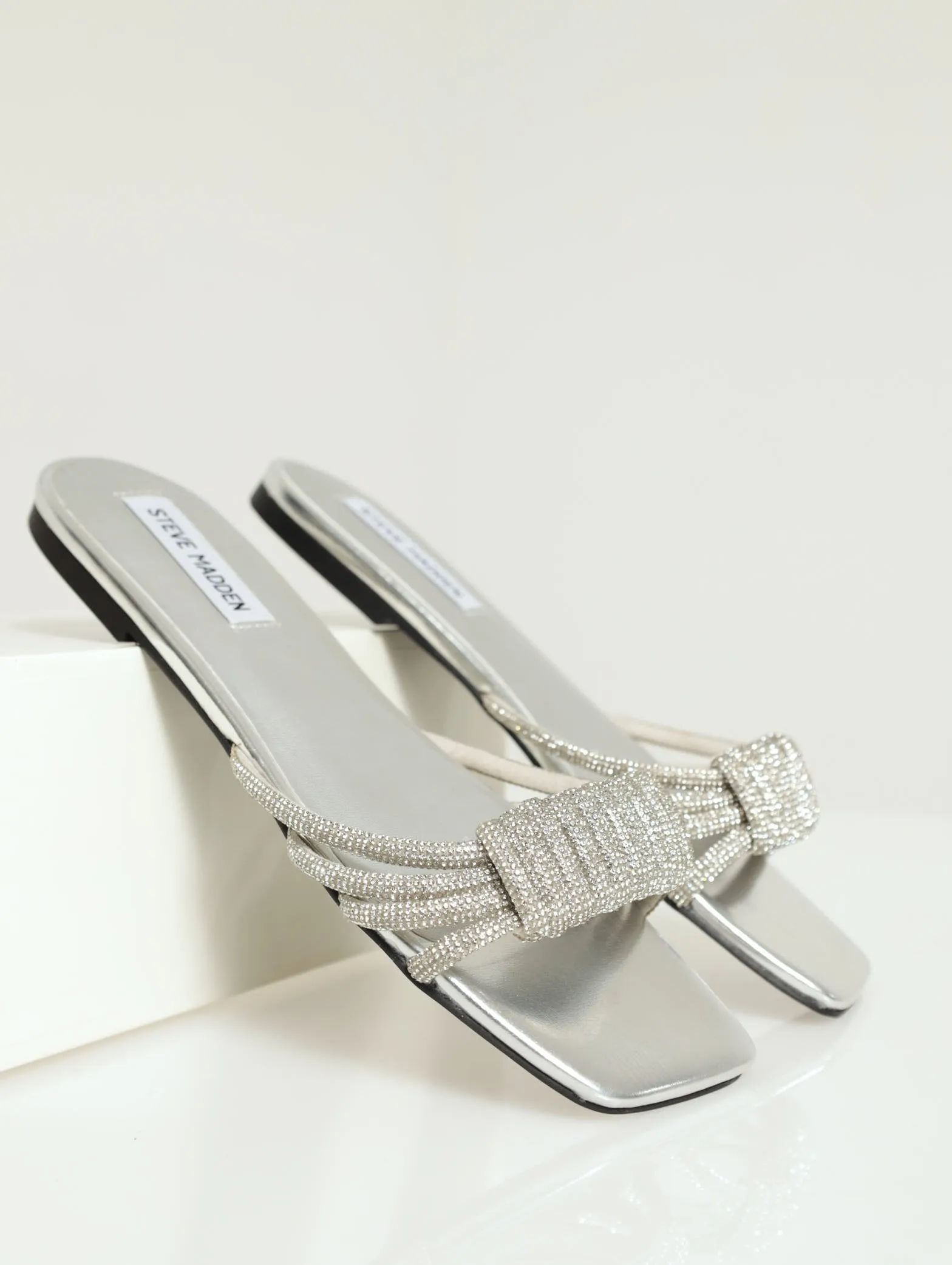 Harmoney Glitz Mule Flat Sandal - Silver sold by Edgars