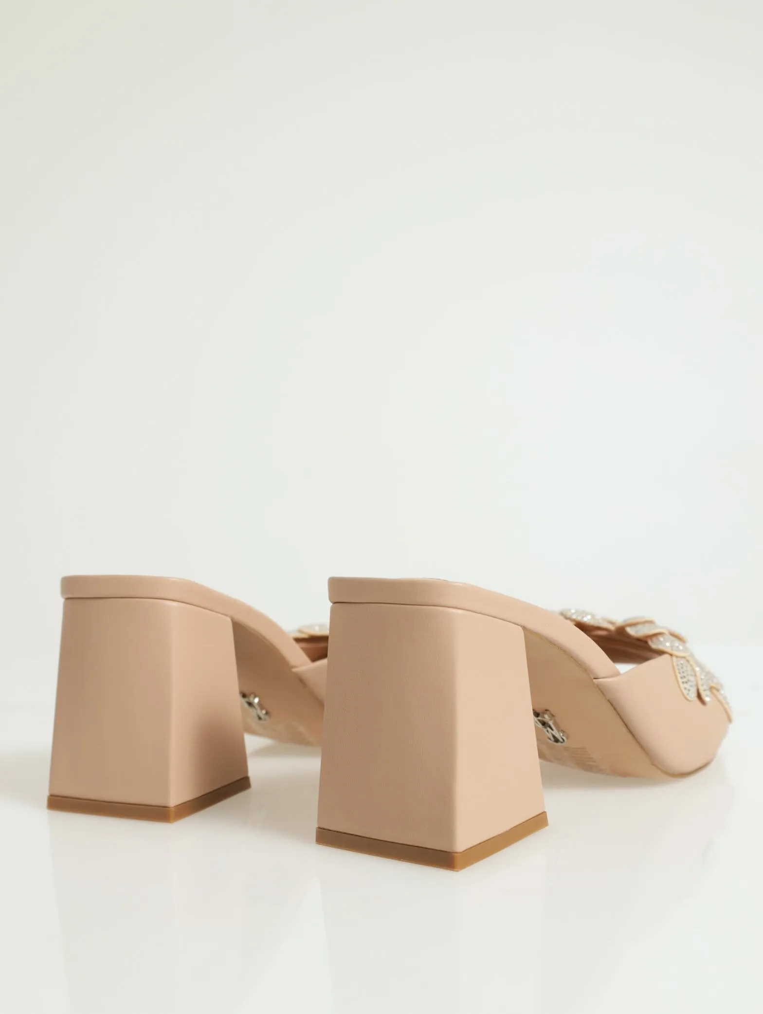 Glowing Embellished Mule Mid Block Heel - Natural sold by Edgars product image thumbnail 5