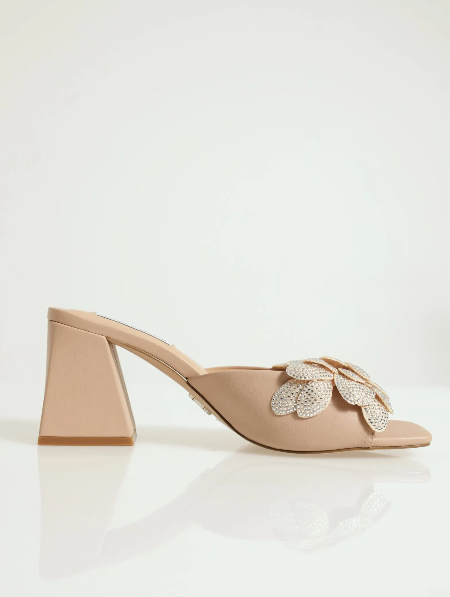 Glowing Embellished Mule Mid Block Heel - Natural sold by Edgars product image thumbnail 2