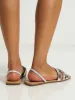Cadiz Multi Strap Sandal With Chain Detail - Silver sold by Edgars