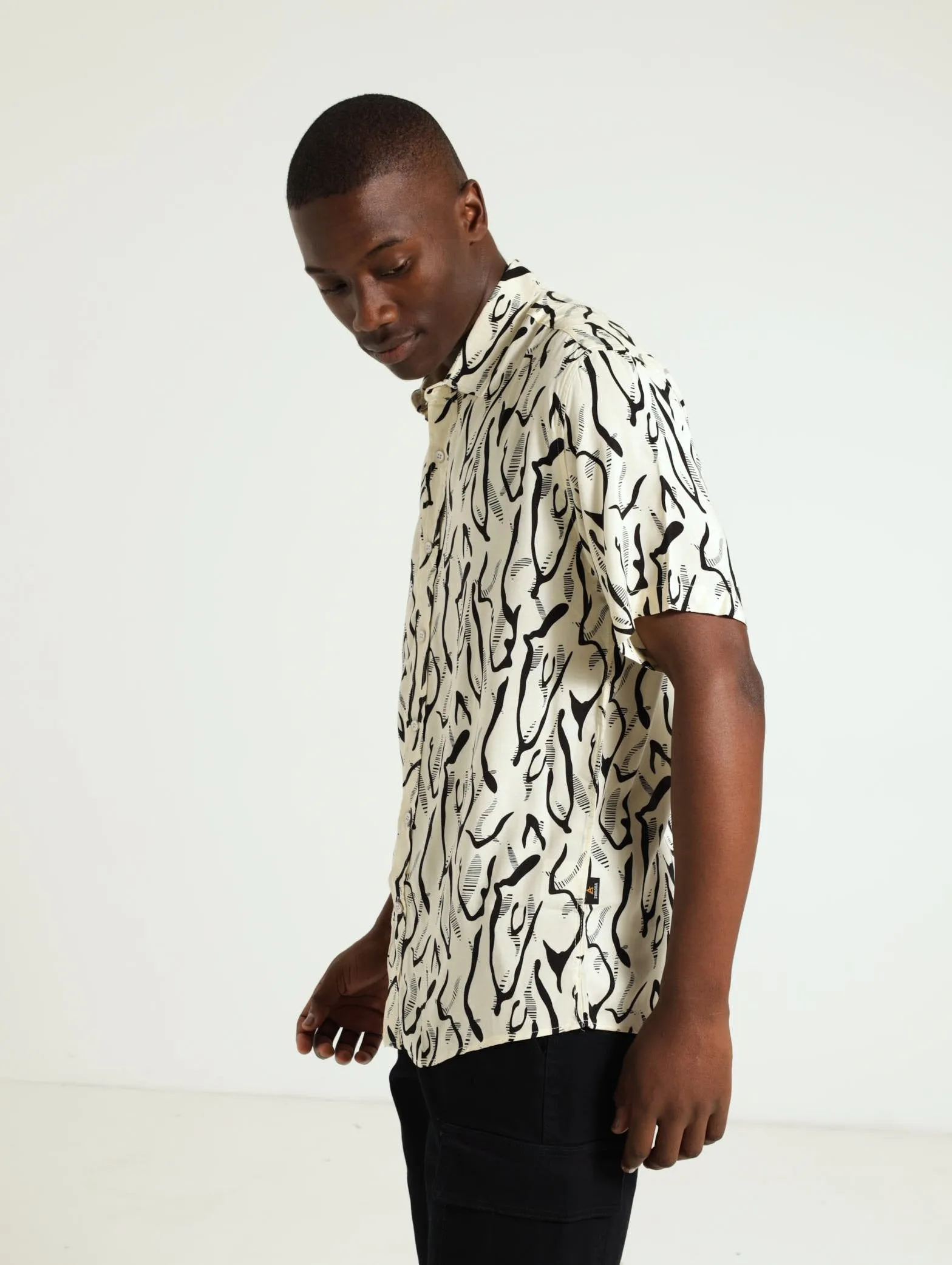 Geo Print Shirt - Cream sold by Edgars product image thumbnail 2