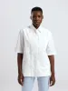 Inset Relaxed Lace Panel Shirt - White sold by Edgars