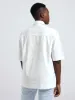 Inset Relaxed Lace Panel Shirt - White sold by Edgars