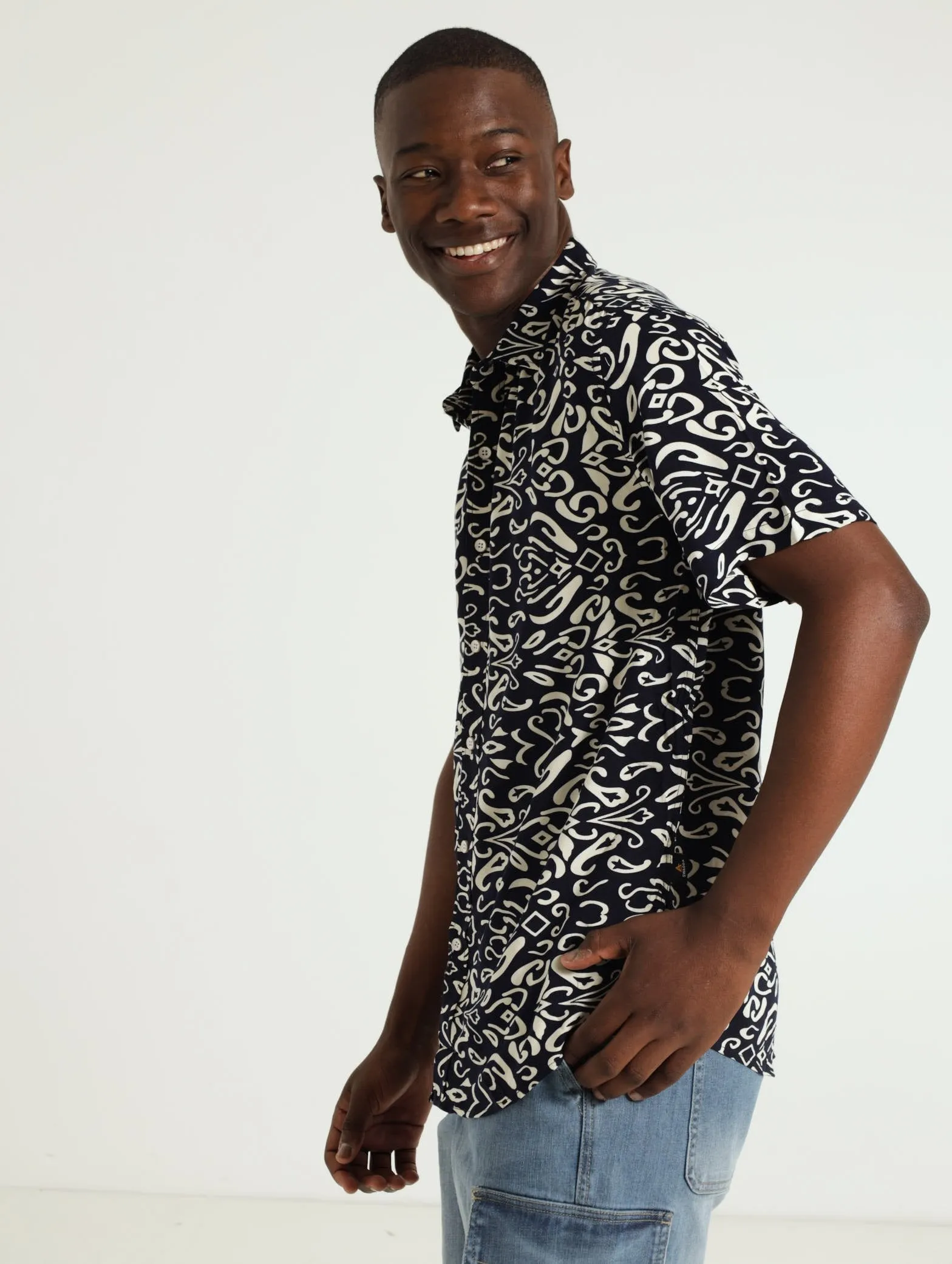 Viscose Floral Shirt - Navy sold by Edgars product image thumbnail 2