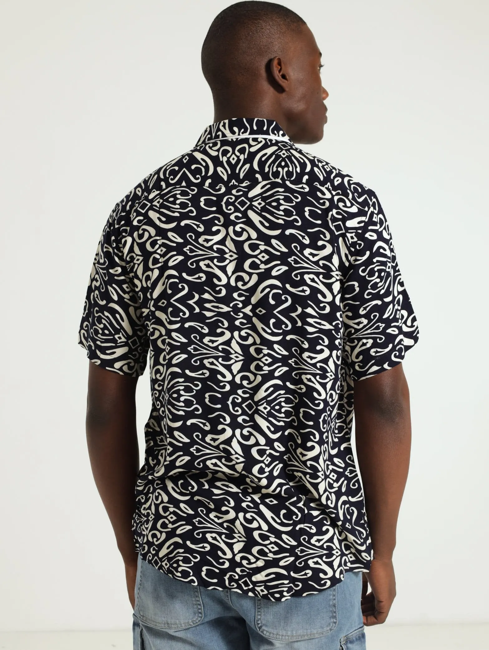 Viscose Floral Shirt - Navy sold by Edgars product image thumbnail 3