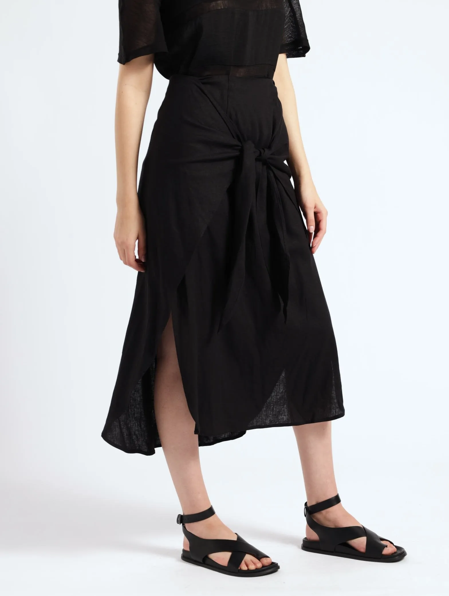 Mock Wrap Fashion Skirt - Dark Grey sold by Edgars product image thumbnail 2