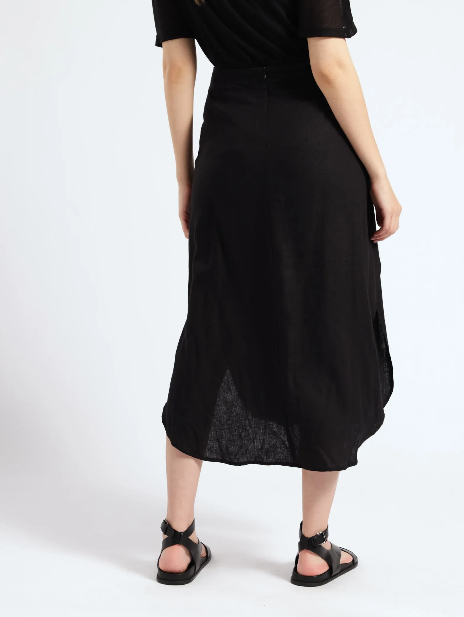 Mock Wrap Fashion Skirt - Dark Grey sold by Edgars product image thumbnail 3