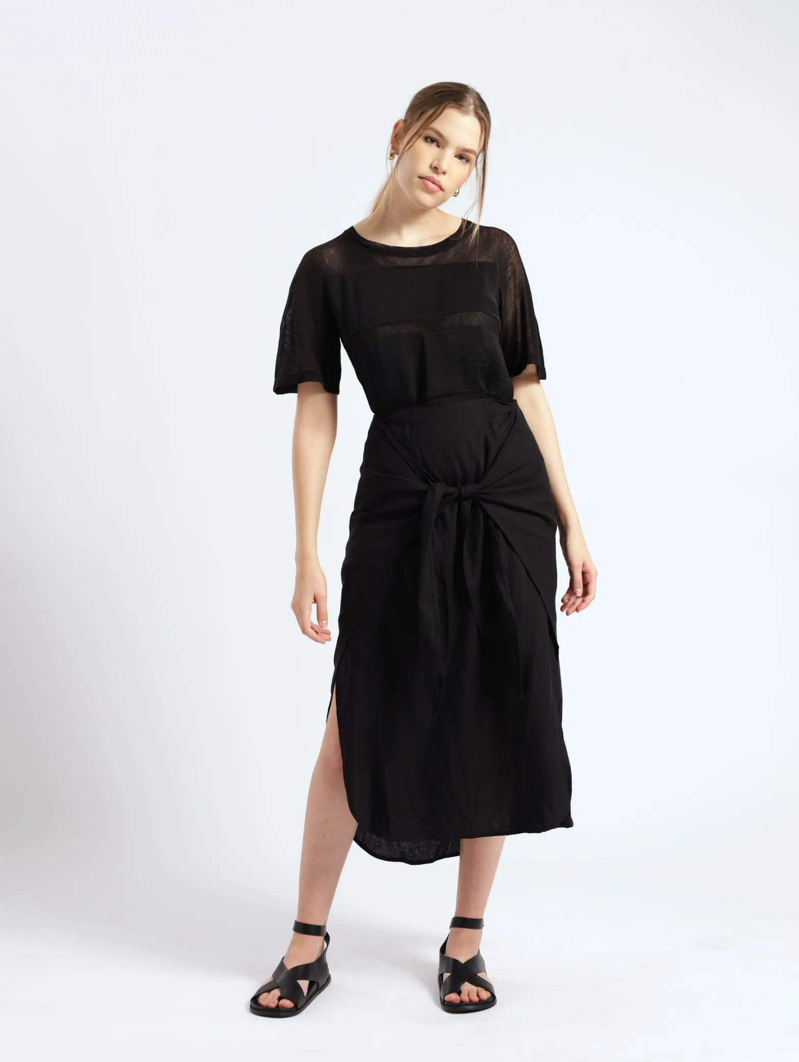 Mock Wrap Fashion Skirt - Dark Grey sold by Edgars product image thumbnail 4