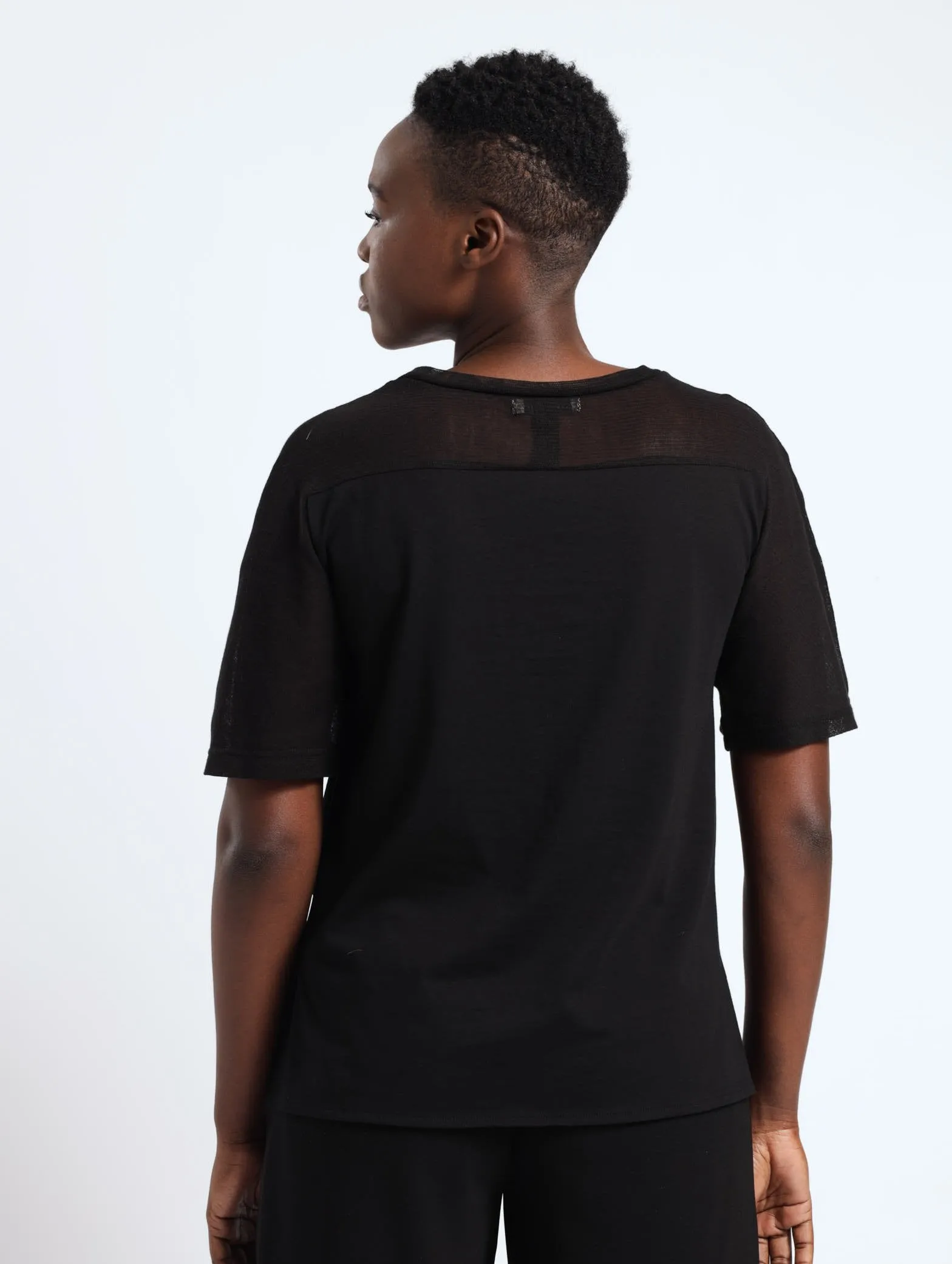 Fashioned Panelled Mesh Tee - Black sold by Edgars product image thumbnail 3